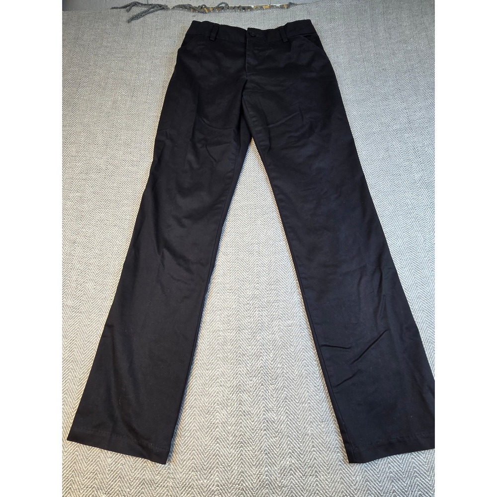 Lee Black Wrinkle Free Straight Leg Pants Smarter Fit Mens 31x31